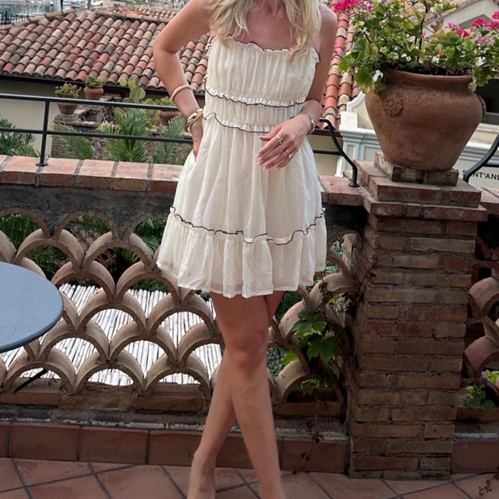 Elegant Cream Ruffle Dress